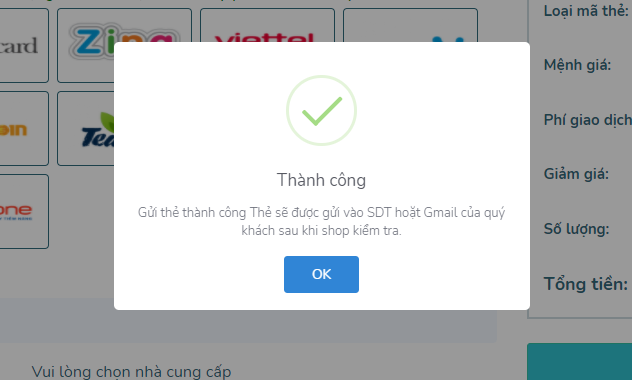 đổi thẻ điện thoại sang thẻ game